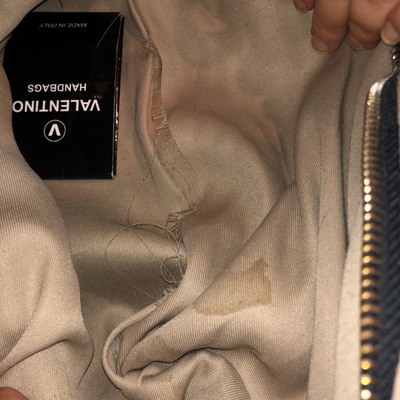 Black Valentino double handle leather shoulder bag - Picture 5 of 8